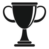 Biathlon cup icon, simple style vector