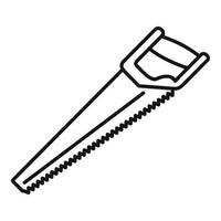 Home handsaw icon, outline style vector