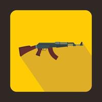 Automatic machine gun icon, flat style vector