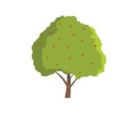 icono de cereza, estilo plano vector