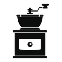 Hand coffee grinder icon, simple style vector