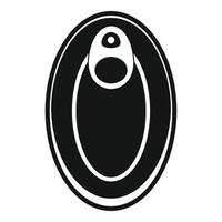 Top view can icon, simple style vector