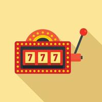 Slot machine icon, flat style vector