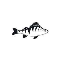 Fish icon, simple style vector
