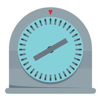 Round timer icon, flat style vector