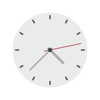 Clock modern icon, flat style vector