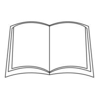 Narative book icon, outline style. vector