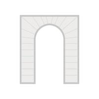 icono de arco de piedra en estilo plano vector
