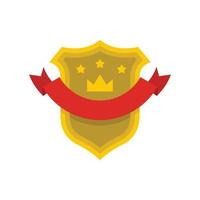 Badge quality icon, flat style vector