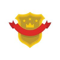 icono de calidad de insignia, estilo plano vector