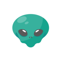 caras alienígenas. criatura alienígena verde con ojos grandes png