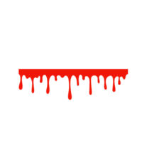 sangre derramada. un líquido rojo pegajoso que parecía sangre goteando. concepto de crimen de Halloween. png