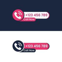 Call us or contact us button vector