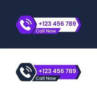 Call us or contact us button vector