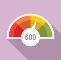 Benchmark level icon, flat style vector