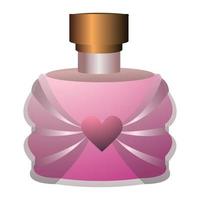 Love fragrance bottle icon, cartoon style vector