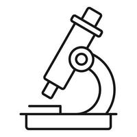 Medical microscope icon, outline style vector