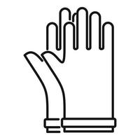 icono de guantes eléctricos de goma, estilo de contorno vector