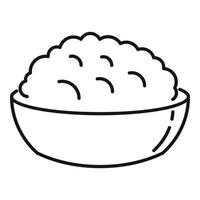 Oatmeal food icon, outline style vector