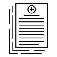 Medical doctor papers icon, outline style vector