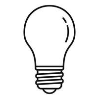Classic light bulb icon, outline style vector