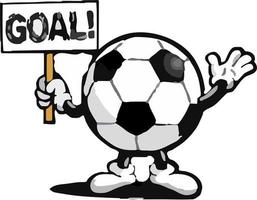 Icon ball goal vector