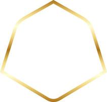 Gold Badge Label Outline Design Illustration vector
