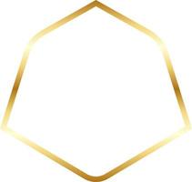 Gold Badge Label Outline Design Illustration vector