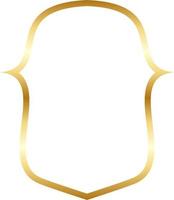 Gold Badge Label Outline Design Illustration vector