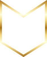 Gold Badge Label Outline Design Illustration vector