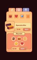 mobile game store , user interface ui - ux vector