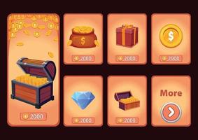 mobile game store , user interface ui - ux vector