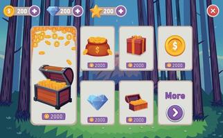 tienda de juegos móviles, interfaz de usuario ui - ux vector