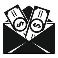 icono de dinero de lavado de correo, estilo simple vector