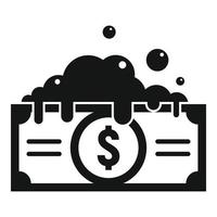 Politic money wash icon, simple style vector