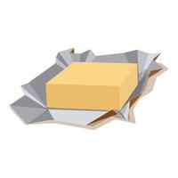 Butter icon, cartoon style vector