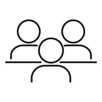 Teamwork collaboration icon, outline style vector