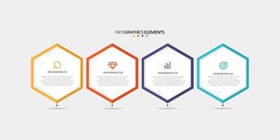 Business infographics timeline  design template with 4 step and option information. Premium vector with editable sign or symbol. Eps10 vector