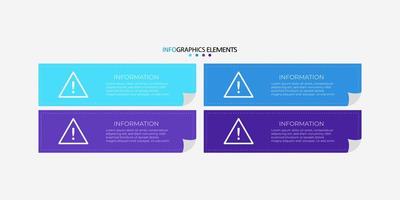 plantilla de diseño de línea de tiempo de infografía empresarial con información de 4 pasos y opciones. vector premium con signo o símbolo editable. eps10 vector