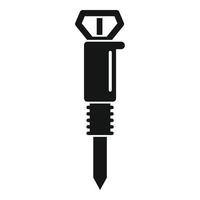 Jack hammer icon, simple style vector