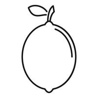 Whole lime icon, outline style vector