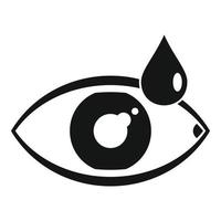 Medical eye drop icon, simple style vector