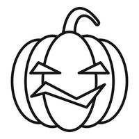 Lantern pumpkin icon, outline style vector
