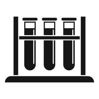 Blood test tube stand icon, simple style vector