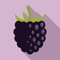 Rowan blackberry icon, flat style vector