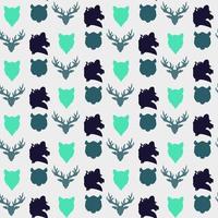 Wildlife seamless pattern vector