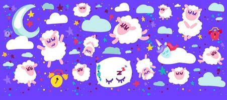 Sweet Dreams and Good Night Funny Concept Banner vector