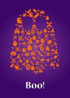 Happy Halloween Design Element For Poster, Card vector