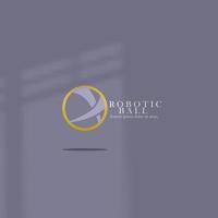 logo icon design robotic letter s purple orange monogram simple elegant, for store technology company eps 10 vector