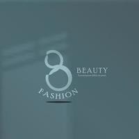 logo icon design beauty fashion spa shape number eight elegant pastel purple and green simple trendy, for beauty shop eps 10